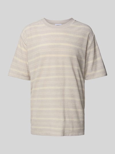 Lindbergh Oversized T-shirt met ronde hals Beige - 2