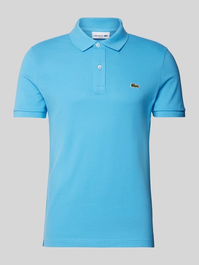 Lacoste Slim fit poloshirt met labelbadge, model 'CORE' Oceaanblauw - 2