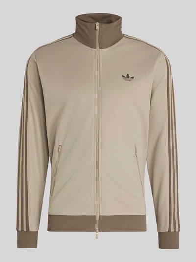 adidas Originals Slim Fit Sweatjacke aus Baumwoll-Mix mit Stehkragen Sand 2