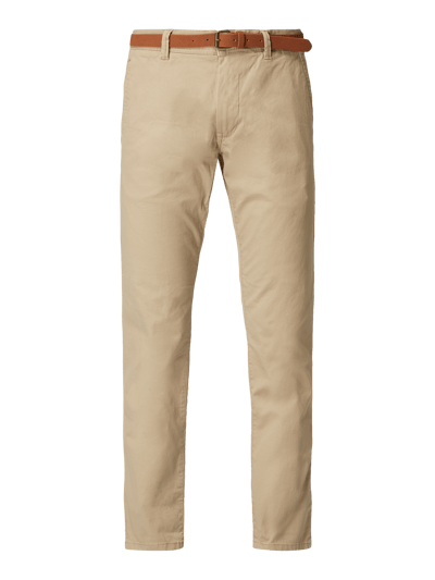 Esprit Slim fit chino met riem Beige - 2