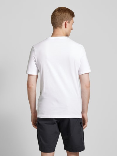 HUGO T-Shirt mit Label-Print Modell 'Dimento' Weiss 5