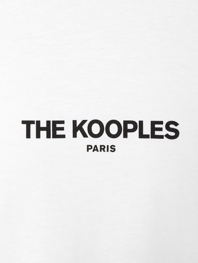 The Kooples T-shirt z nadrukiem z logo Biały 2