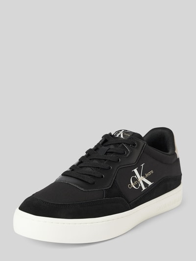 Calvin Klein Jeans Ledersneaker mit Label-Details Modell 'CLASSIC CUPSOLE LOW MIX' Black 1