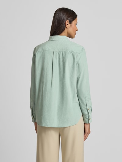 Christian Berg Woman Relaxed Fit Hemdbluse in Cord-Optik mit Brusttasche Helltuerkis 5
