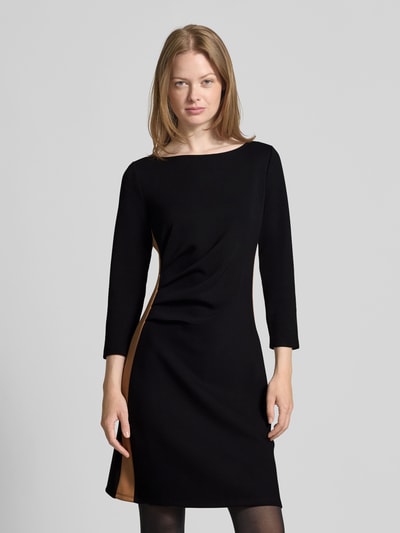 Zero Knielanges Kleid mit Raffungen Black 4