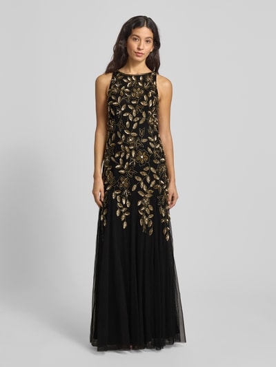 Adrianna Papell Abendkleid mit Pailletten und Ziersteinbesatz Black 4
