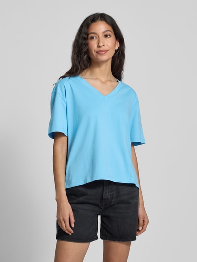 Tom Tailor Denim Boxy Fit T-Shirt aus reiner Baumwolle Hellblau 4