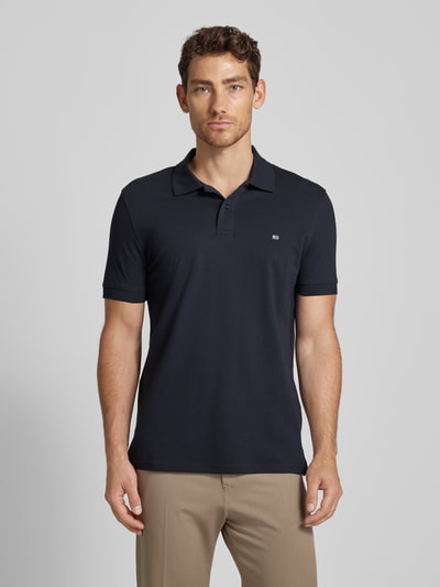 Christian Berg Men Poloshirt met labeldetail Marineblauw - 4