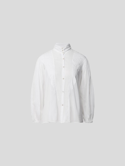 Forte Forte Bluse mit Ballonärmeln Weiß 2
