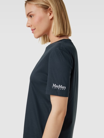 MaxMara Leisure T-Shirt mit Label-Print Modell 'TAZZINA' Marine 3