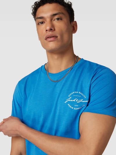 Jack & Jones T-shirt z okrągłym dekoltem model ‘ACE’ Oceaniczny 3