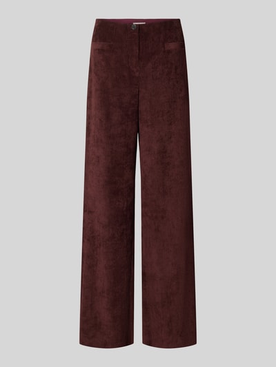 EMME High Waist Hose mit Cordstruktur Bordeaux 2