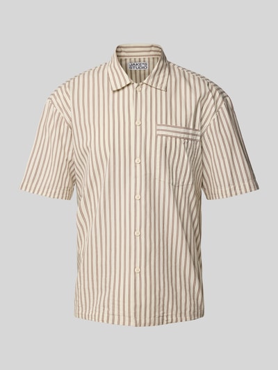 JAKE*S STUDIO MEN Regular Fit Freizeithemd mit Kentkragen und Brusttasche Mittelbraun 2