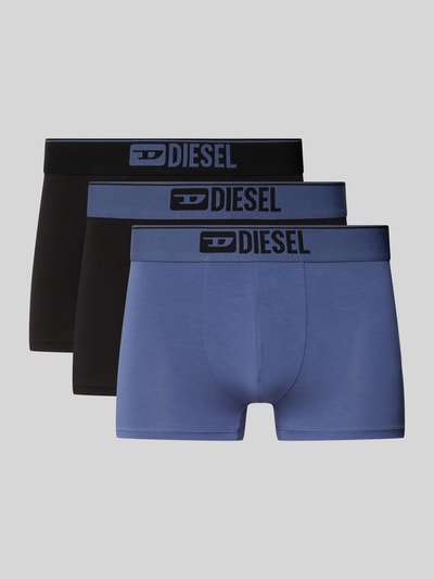 Diesel Boxershort met elastische band met logo in een set van 3 stuks Blauw - 1