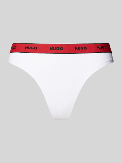 HUGO String met labeldetail, model 'Carousel' Wit - 1