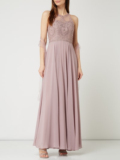 Mascara Abendkleid aus Organza und Chiffon  Mauve 5