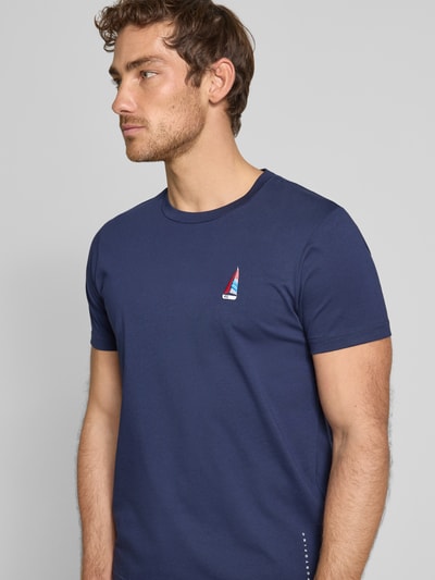 Zeybra T-shirt z wyhaftowanym motywem Granatowy 3