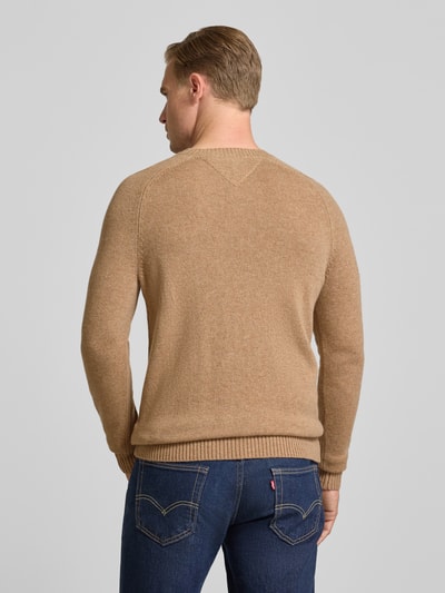 Tommy Hilfiger Regular Fit Strickpullover aus feinster Wolle  Camel 5
