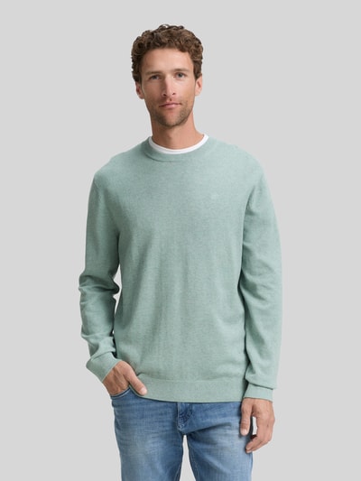 Tom Tailor Regular Fit Pullover aus reiner Baumwolle Mint Melange 4