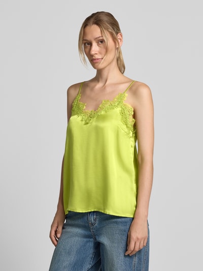 Cph Muse Regular Fit Top aus Viskose-Mix mit Seiden-Anteil Modell 'Silia' Oliv 4