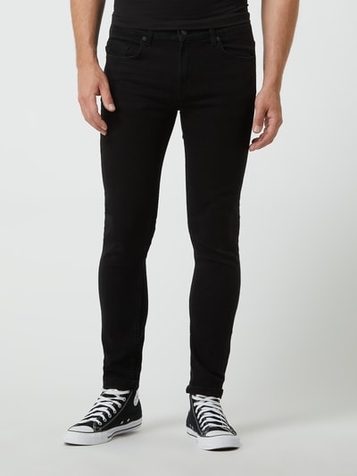 Only & Sons Skinny Fit Jeans mit Stretch-Anteil Modell 'Warp' Black 4