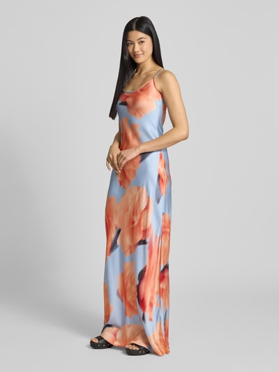 mbyM Maxikleid mit Spaghettiträgern Modell 'Bellah' Orange 1