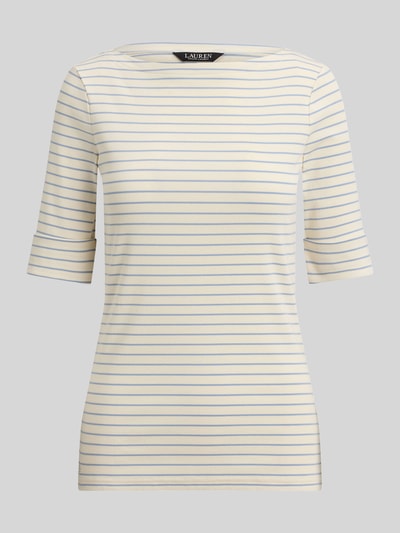 Lauren Ralph Lauren regular fit T-shirt van katoenmix Ecru - 2