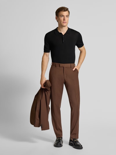 Strellson Koszulka polo o kroju regular fit z czystej wiskozy model ‘VADIM’ Czarny 1