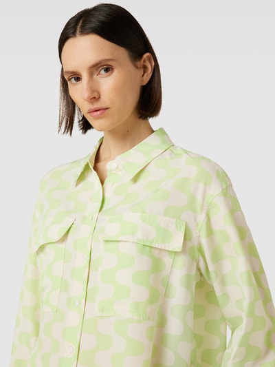 OPUS Overhemdblouse met grafisch motief, model 'Fridami' Lichtgroen - 3