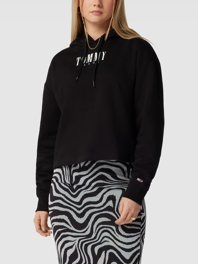 Tommy Jeans Hoodie mit Label-Print Schwarz 4