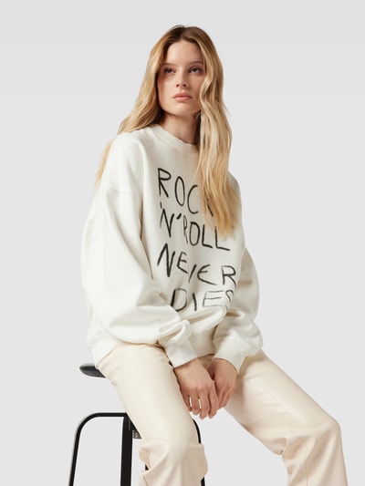 Anine Bing Oversized Sweatshirt mit Motiv-Print Weiss 3