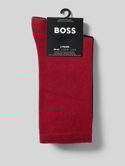 BOSS Sokken van katoenmix in een set van 2 paar Bordeaux - 3
