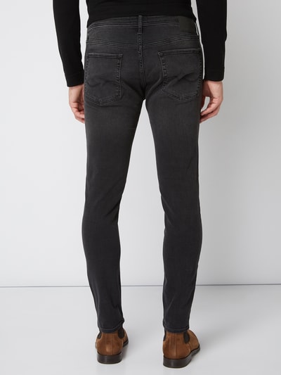 Jack & Jones Jeansy delikatnie dekatyzowane o kroju Skinny Fit Czarny 4