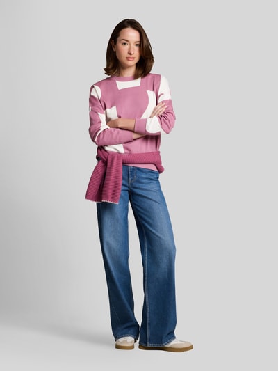 Tom Tailor Denim Regular fit sweatshirt van puur katoen Felroze - 1