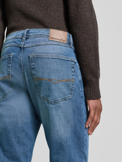 Christian Berg Men Regular fit jeans in used-look Blauw - 3