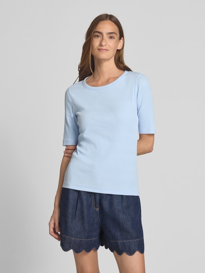 s.Oliver RED LABEL Slim Fit T-Shirt aus Baumwoll-Mix Bleu 4