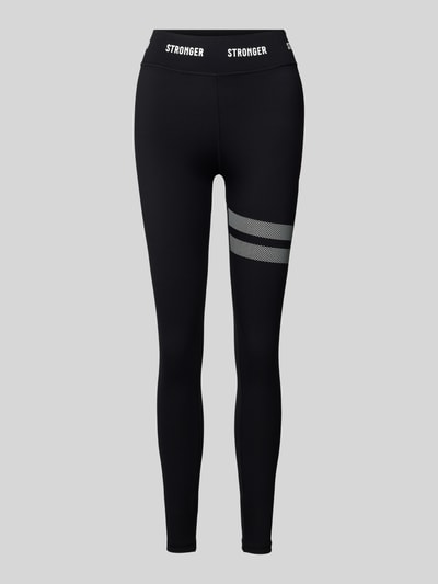 Stronger Leggings mit elastischem Logo-Bund Modell 'Hero' Black 1