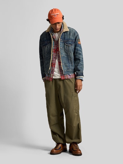 Polo Ralph Lauren Jeansjacke mit Teddykragen aus reiner Baumwolle Jeansblau 1