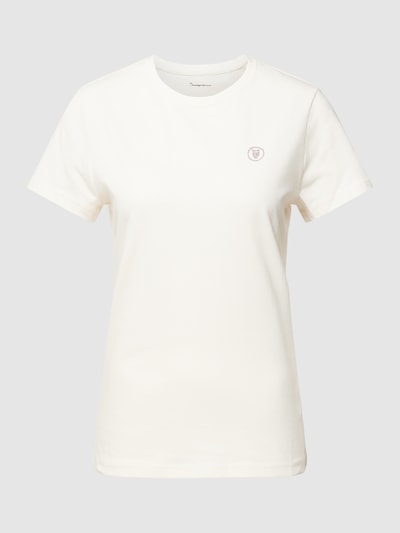 Knowledge Cotton Apparel T-shirt met logoprint Offwhite - 2