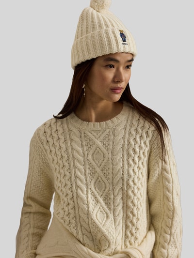 Polo Ralph Lauren Mütze aus Schurwoll-Mix Offwhite 1