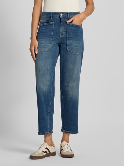 OPUS PANTS Mom fit jeans in used-look, model 'Melly breeze' Marineblauw - 4