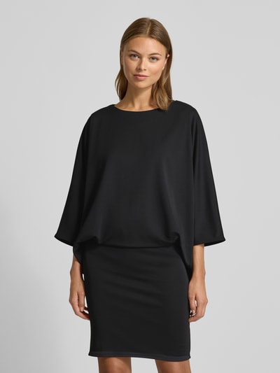 JOOP! Knielange cocktailjurk met ronde hals Zwart - 4