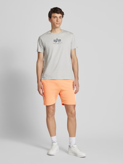 Alpha Industries Sweatshorts met elastische band en tunnelkoord Abrikoos - 1