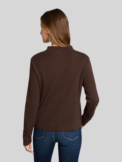 Tom Tailor Denim Sweter z golfem typu mock neck Ciemnobrązowy 5