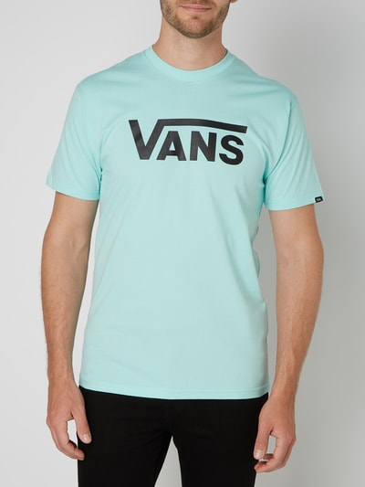 Vans T-shirt o kroju classic fit z nadrukiem z logo Miętowy 4