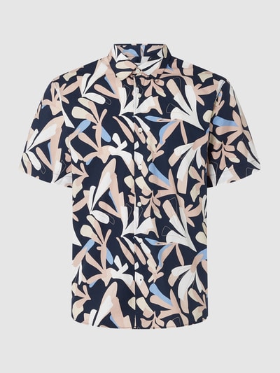Selected Homme Comfort fit vrijetijdsoverhemd van biologisch katoen, model 'Baron' Donkerblauw - 2