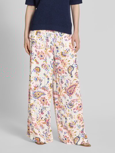 Vero Moda Weite Hose aus reiner Viskose Modell 'MENNY' Weiss 4