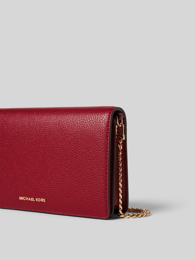 MICHAEL Michael Kors Clutch met runderleer en labelapplicatie, model 'JET SET' Rood - 3