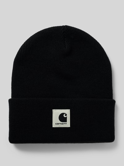 Carhartt Work In Progress Czapka beanie z naszywką z logo model ‘Ashley’ Czarny 1