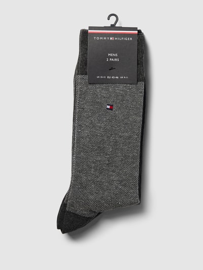 Tommy Hilfiger Socken mit Label-Details im 2er-Pack Modell 'Birdeye' Anthrazit 3